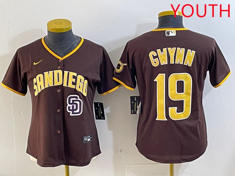 Youth San Diego Padres #19 Gwynn Brown Game 2025 Nike MLB Jersey style 7->youth mlb jersey->Youth Jersey